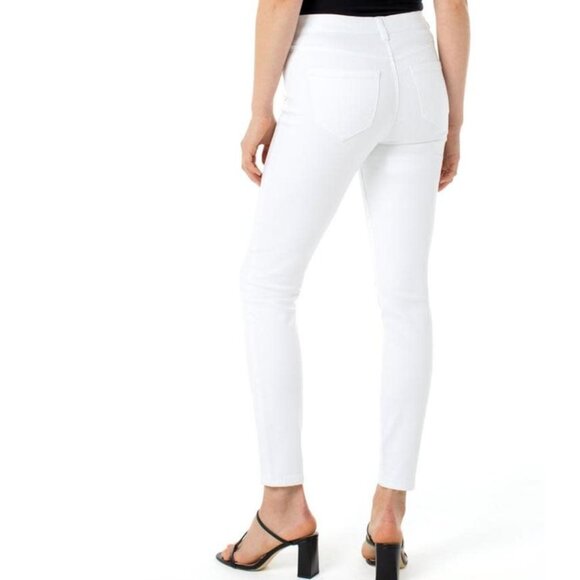 NWT Liverpool X Nordstrom LM2367WK Bright White Gia Glider  Jeans - Picture 3 of 10